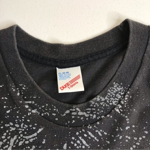 Vintage 90s Duke Dale Jarrett #18 Single Stitch Black T Shirt Graphic XL Rare - Picture 10 of 16